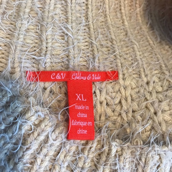 Chelsea & Violet Mock Turtle Cowl Neck Fuzzy Sweater - Picture 3 of 6